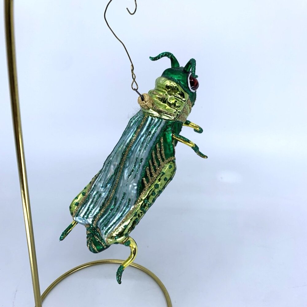 Whitehurst Grasshopper Hand Blown Fantasy Glass Ornament 5.75" Boxed Vtg Imports - Picture 6 of 13
